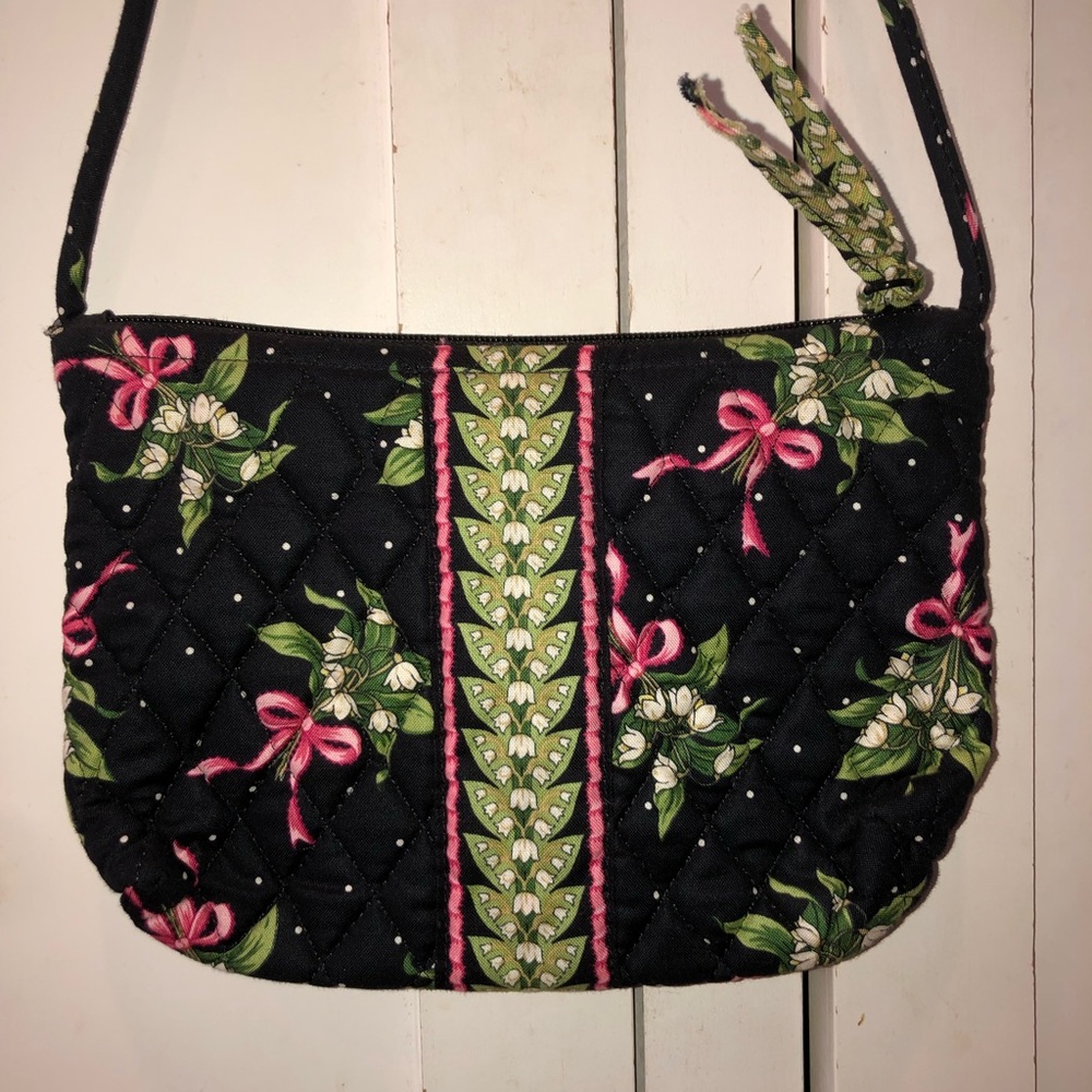 Vera Bradley purse, black, pink green. Unused, no tags. Excellent condition.